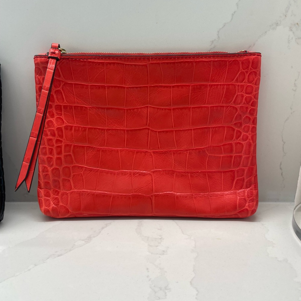 Banana Republic leather clutch pouch